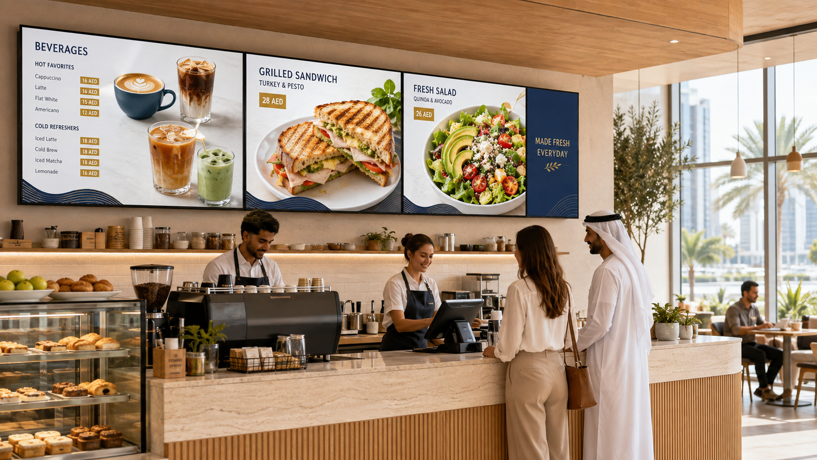 Food & Beverage digital signage application