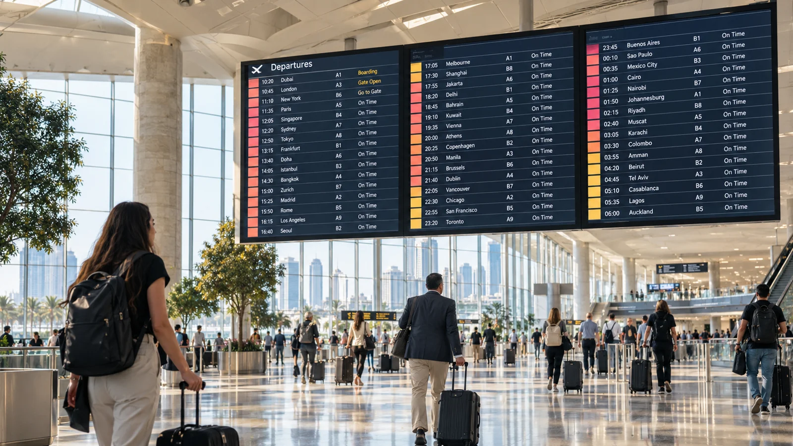 Transportation digital signage application